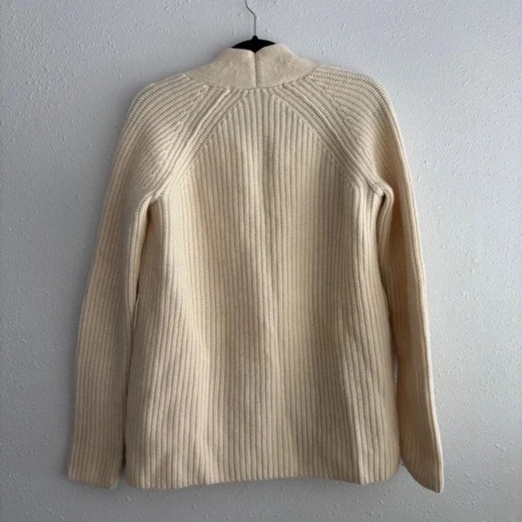 Uniqlo x Lemaire F/W 2015 100% Wool Knitted Cardigan Cream Size Large - Picture 5 of 7